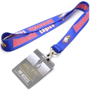 USA Made 5/8" Dye-Sublimation Lanyard with PVC ID Card