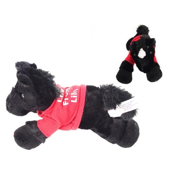 8" Beau Horse with T-shirt & one color imprint