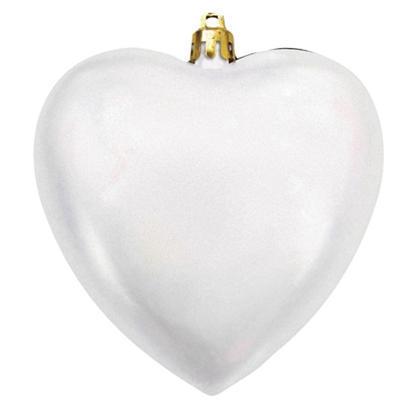 4" Heart Shaped Shatterproof Satin Finish Ornament - Image 3