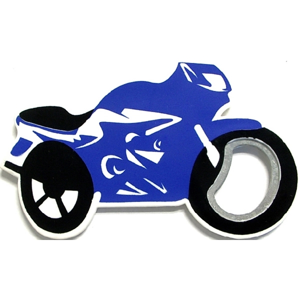 Jumbo size motorcycle shape magnetic bottle opener - Image 2