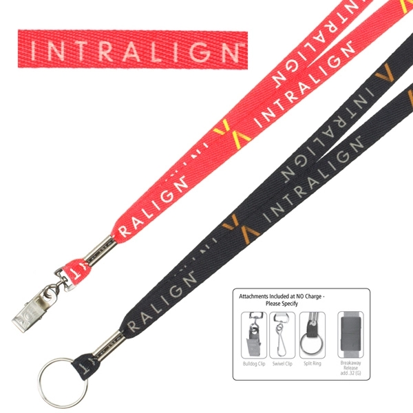1/2" Textured Polyester Multi-Color Sublimation Lanyard - Image 2