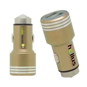 Safety Hammer Car Charger - Gold