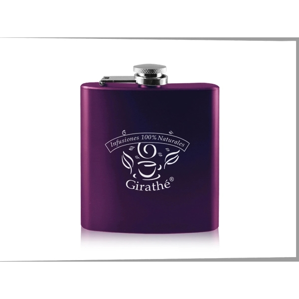 6 oz. Old Fashioned Colored Flask - Image 6