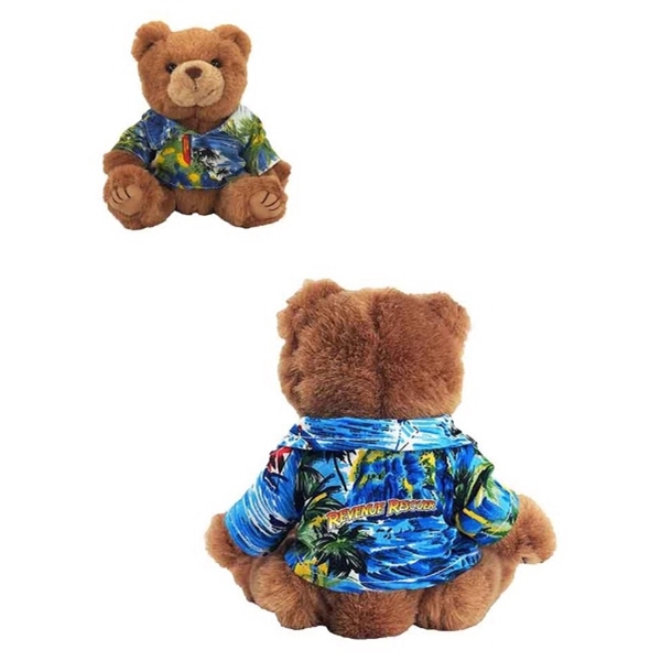 8" Hawaiian Bear with full color imprint