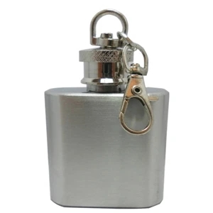 One Ounce Flask With Keychain