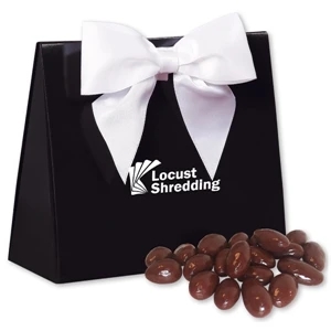 Chocolate Almonds in Black & White Triangular Gift Box