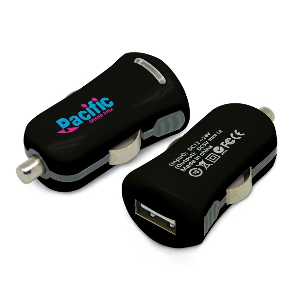 Candy USB Car Charger - Black - Image 1