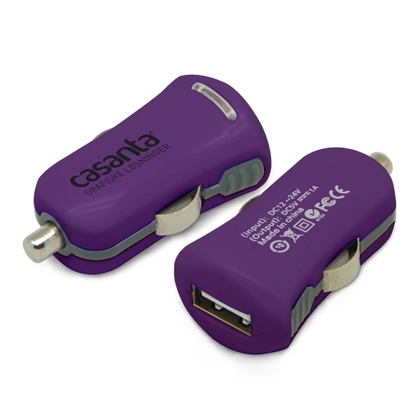 Candy USB Car Charger - Purple - Image 1
