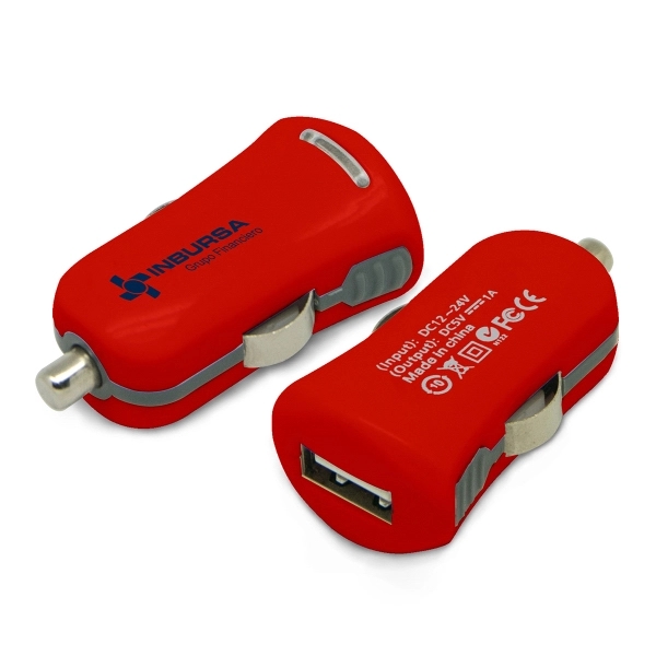 Candy USB Car Charger - Red - Image 1