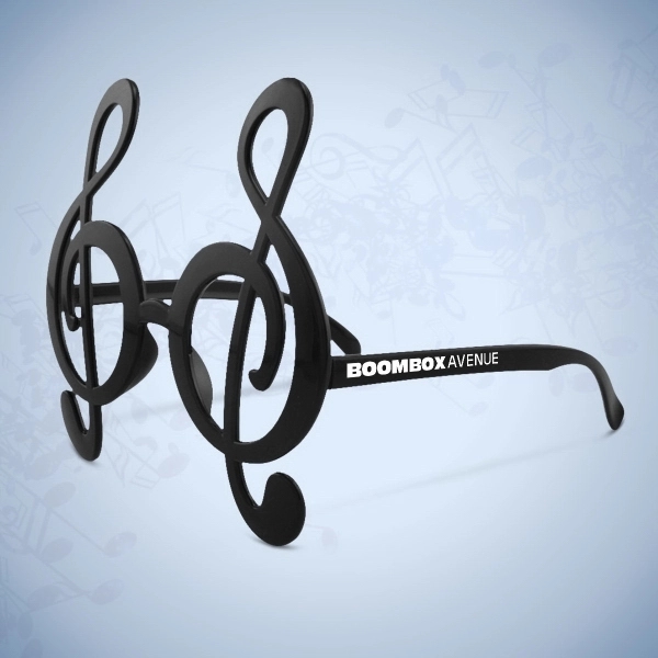 Black Treble Clef Note Glasses - Image 2