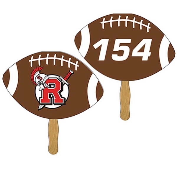 Football Auction Sandwiched Hand Fan Full Color - Image 1