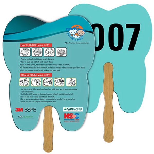 Tooth Auction Hand Fan Full Color - Image 1