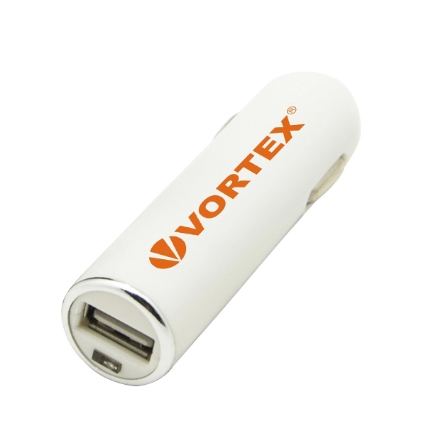 Cartridge USB Car Charger - White - Image 1