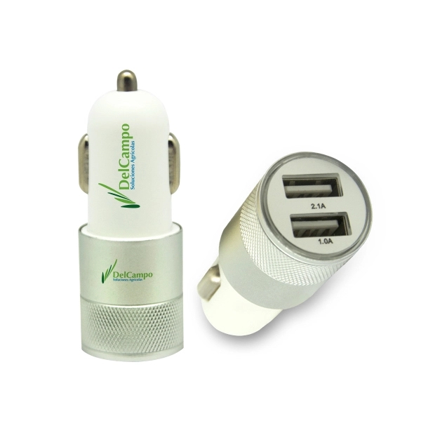 Solana USB Car Charger - Silver - Image 1