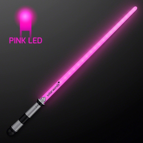 22 LED Pink Saber Space Sword - Image 1