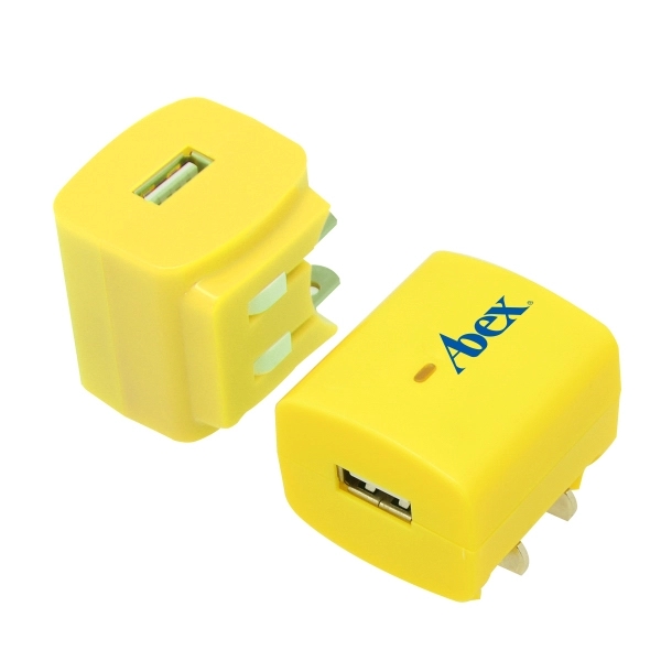 Whale USB Wall Charger - Yellow - Image 1
