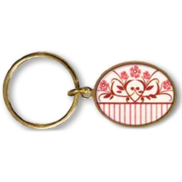 QUIKTURN Full Color Oval Keychain