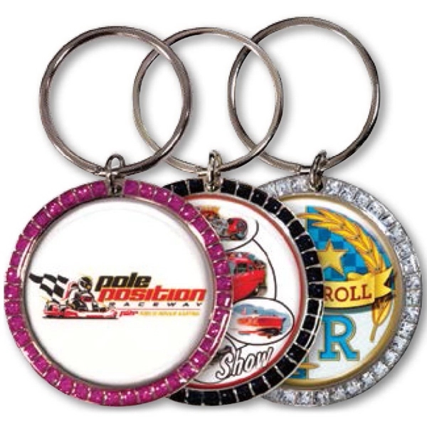 QUIKTURN Full Color Jeweled Circle Keychain