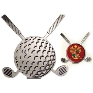 QUIKTURN Hat Clip Crossed Golf Clubs with Ball Marker