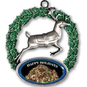 QUIKTURN Full Color Reindeer Wreath 3D Holiday Ornament