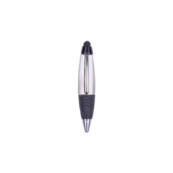 Mini UV Plating Plastic Ballpoint Pen with Stylus - Image 2