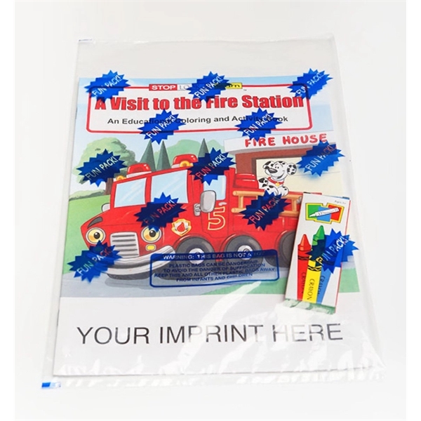 A Visit to the Fire Station Coloring Activity Book Fun Pack - Image 1