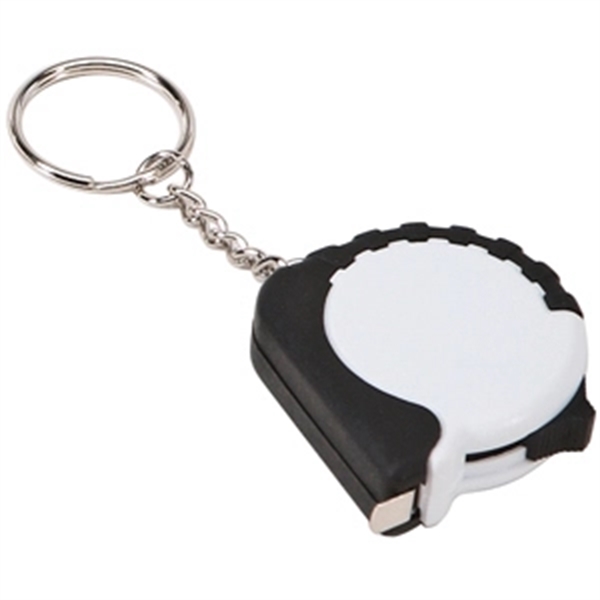 Two Tone Tape Measure with Keychain - Image 4