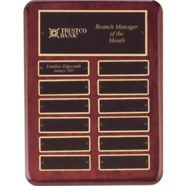 Piano-Finish Perpetual Plaque with 12 Plates