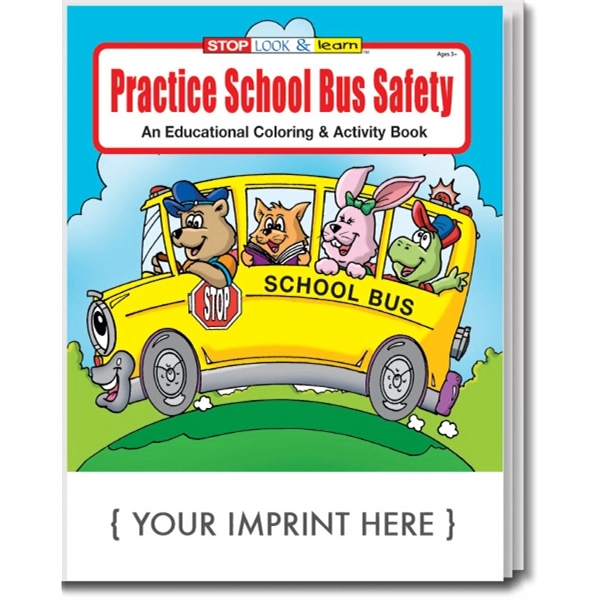 Practice School Bus Safety Coloring and Activity Book - Image 1
