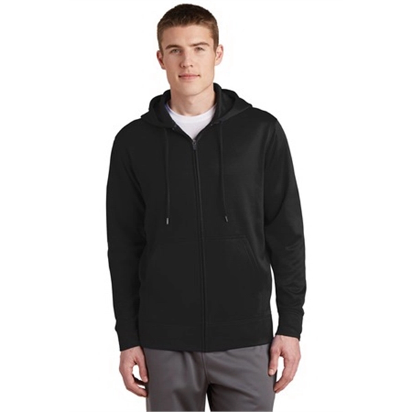 Sport-Tek Sport-Wick Fleece Full-Zip Hooded Jacket.