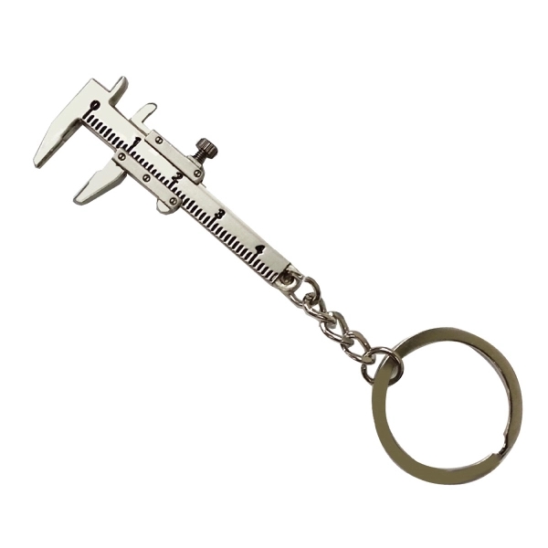 Metal Miniature Calliper Ruler Key Tag - Image 1