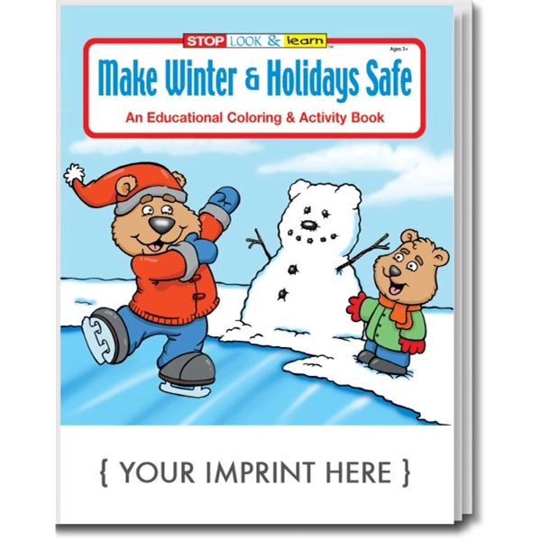 Make Winter & Holidays Safe Coloring and Activity Book - Image 1