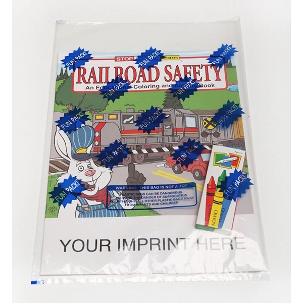Railroad Safety Coloring and Activity Book Fun Pack - Image 1