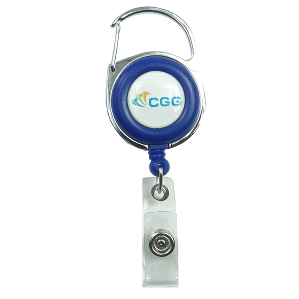 Retractable Carabiner Badge Reel w/ Full Color Imprint - Image 2