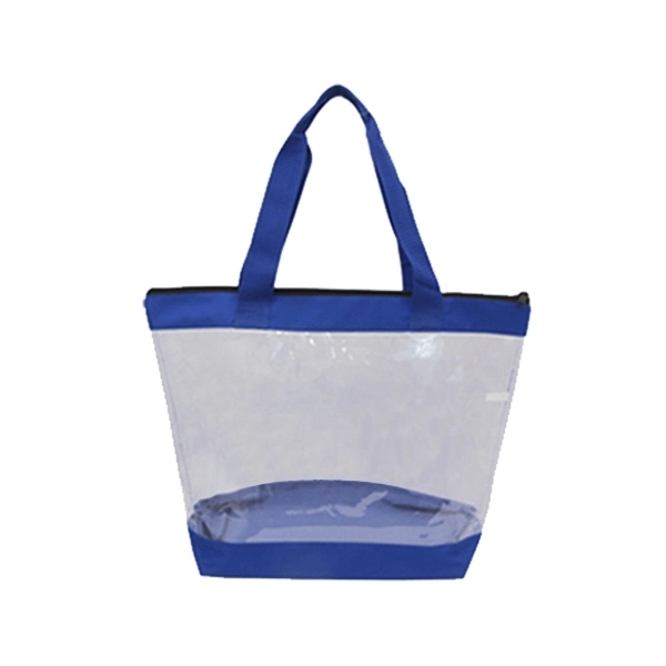 Clear Zipper Tote with Large Imprint Area - Image 3