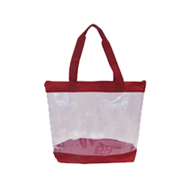 Clear Zipper Tote with Large Imprint Area - Image 4
