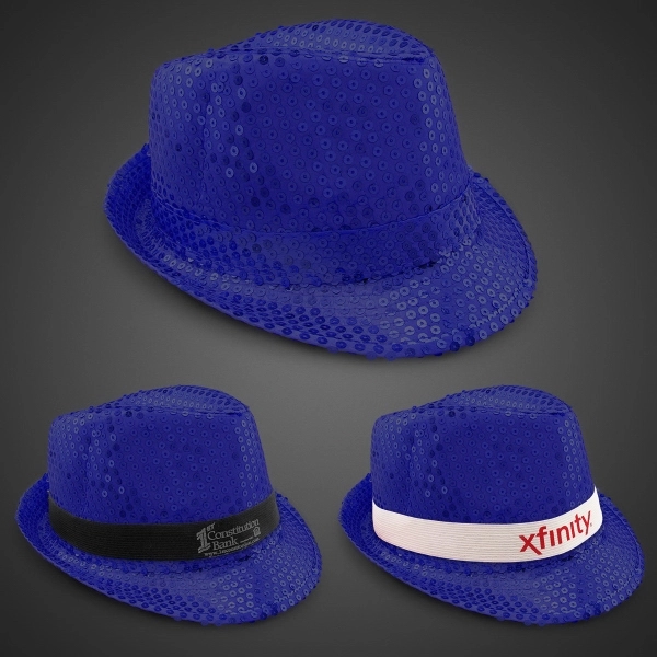 Sequin Costume Fedora With Imprinted Band - Image 6