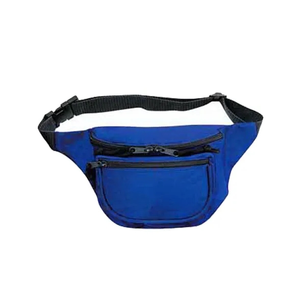 600D Polyester Three Pocket Polyester Fanny Pack - Image 3