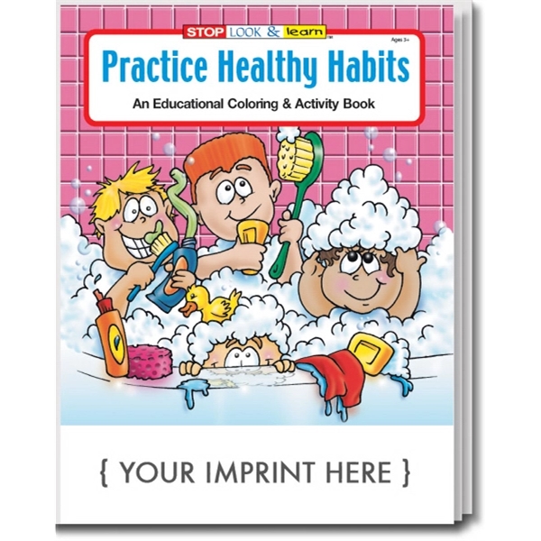 Practice Healthy Habits Coloring and Activity Book - Image 1