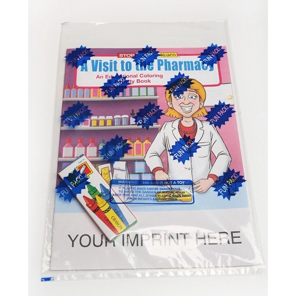 A Visit to the Pharmacy Coloring and Activity Book Fun Pack - Image 1
