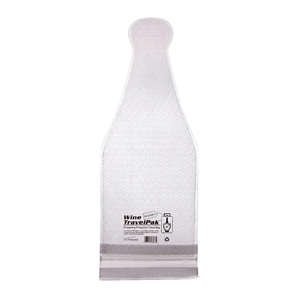 Wine TravelPak™ Reusable Bottle Protector, Clear - Image 1