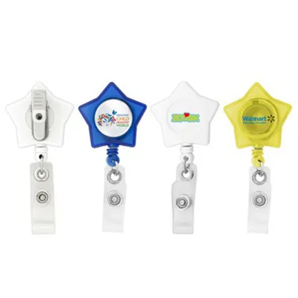 Star-Shaped Retractable Badge Holder - Image 1