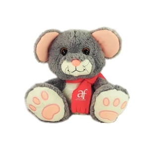10" Scurry Mouse with scarf and one color imprint