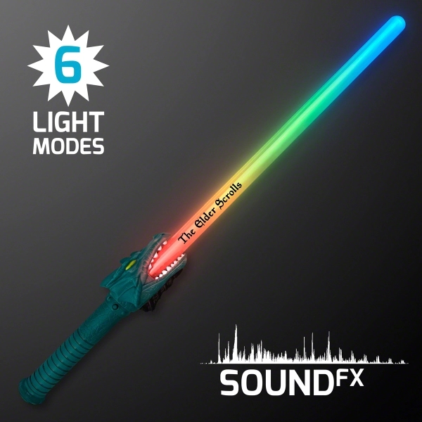 LED Dragon Saber Swords with Sound Effects - Image 1