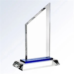 Blue Sail Award with Clear Base 9"