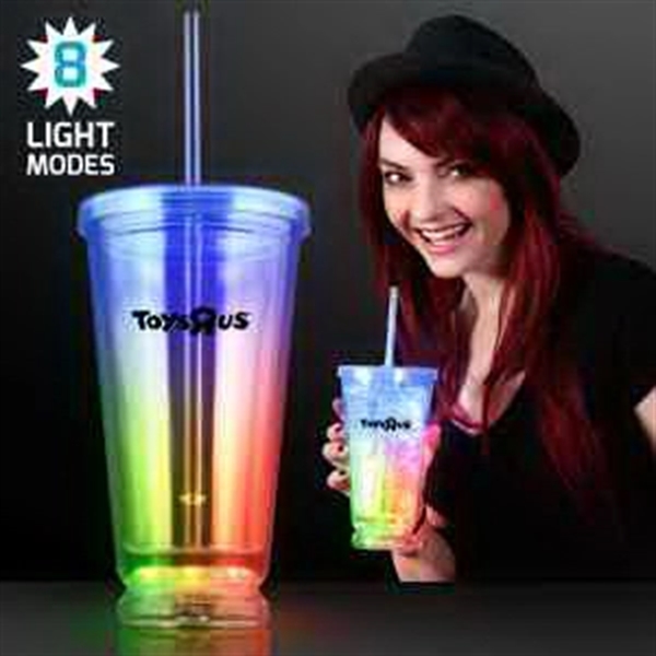 Light Up Multicolor Deluxe Double Wall Tumblers - Image 1
