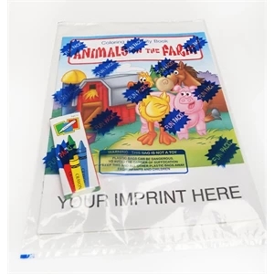 Animals on the Farm Coloring and Activity Book Fun Pack