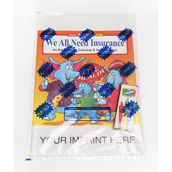 We All Need Insurance Coloring and Activity Book Fun Pack - Image 1