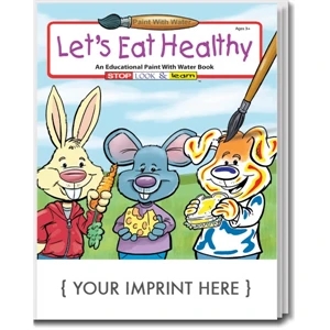Let's Eat Healthy Paint With Water Book