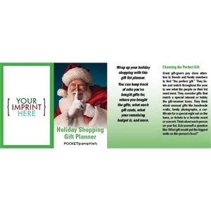 Holiday Shopping Gift Planner Pocket Pamphlet